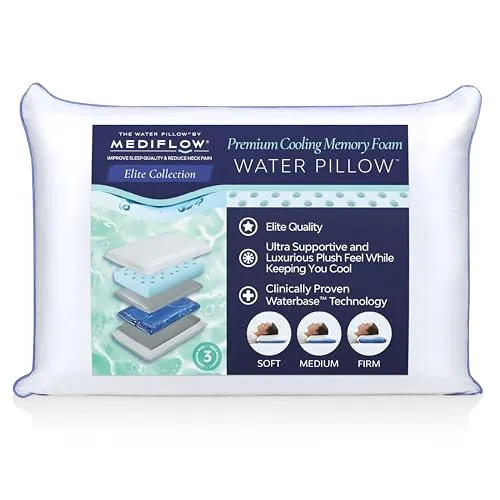 Mediflow Water Pillow – Elite Collection, Cooling Gel Memory Foam